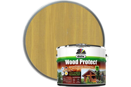 Купить Пропитка по дереву Wood Protect полумат дуб 10л  DUFA фото №1