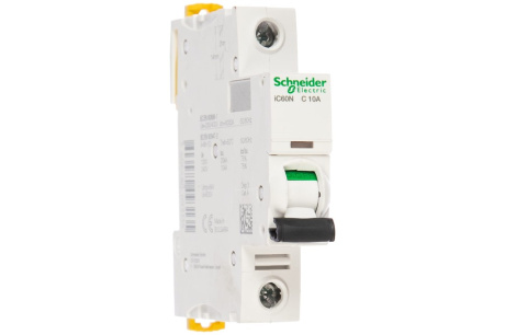 Купить Автоматический модульный выключатель Acti9 iC60N 1п C 10А 6кА Schneider Electric A9F79110 фото №1