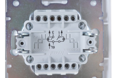Купить Выключатель Lezard Mira с/у 2-ой с подсветкой белый с белой вставкой 701-0202-112 фото №4