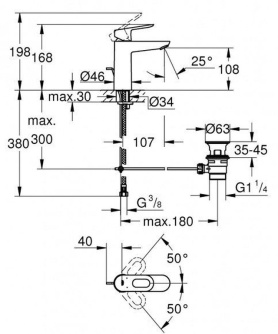 Купить Смеситель для раковины Grohe  BauLoop  хром  23762000 фото №3