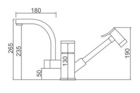 Купить Смеситель д/кухни с  гигиеническим душем  LEDEME L4055-4 фото №2